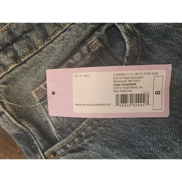 Women's Mid-Rise Barrel Jeans - Wild Fable Indigo 8 - Picture 4 of 9